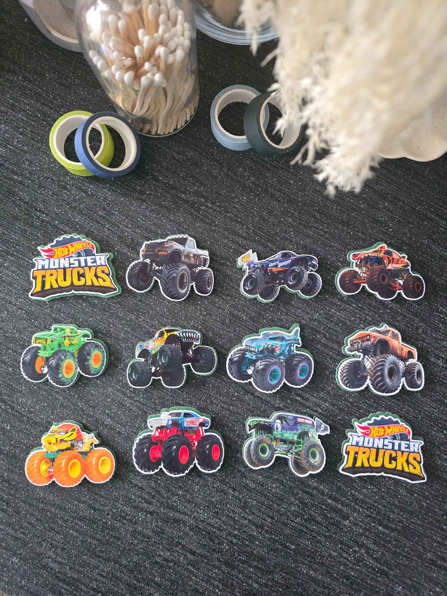 Monster Truck Racing Cupcake Topper Set 🚛🔥