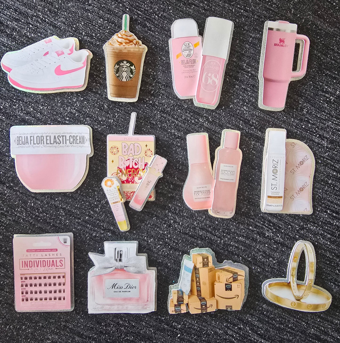 Pink Girly Lifestyle Cupcake Topper Set 💕✨