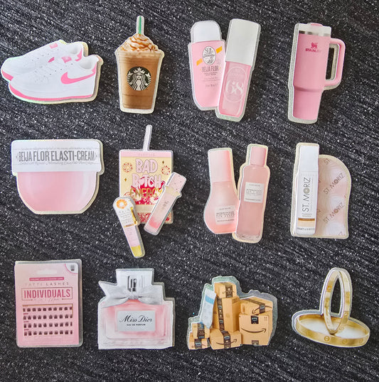 Pink Girly Lifestyle Cupcake Topper Set 💕✨