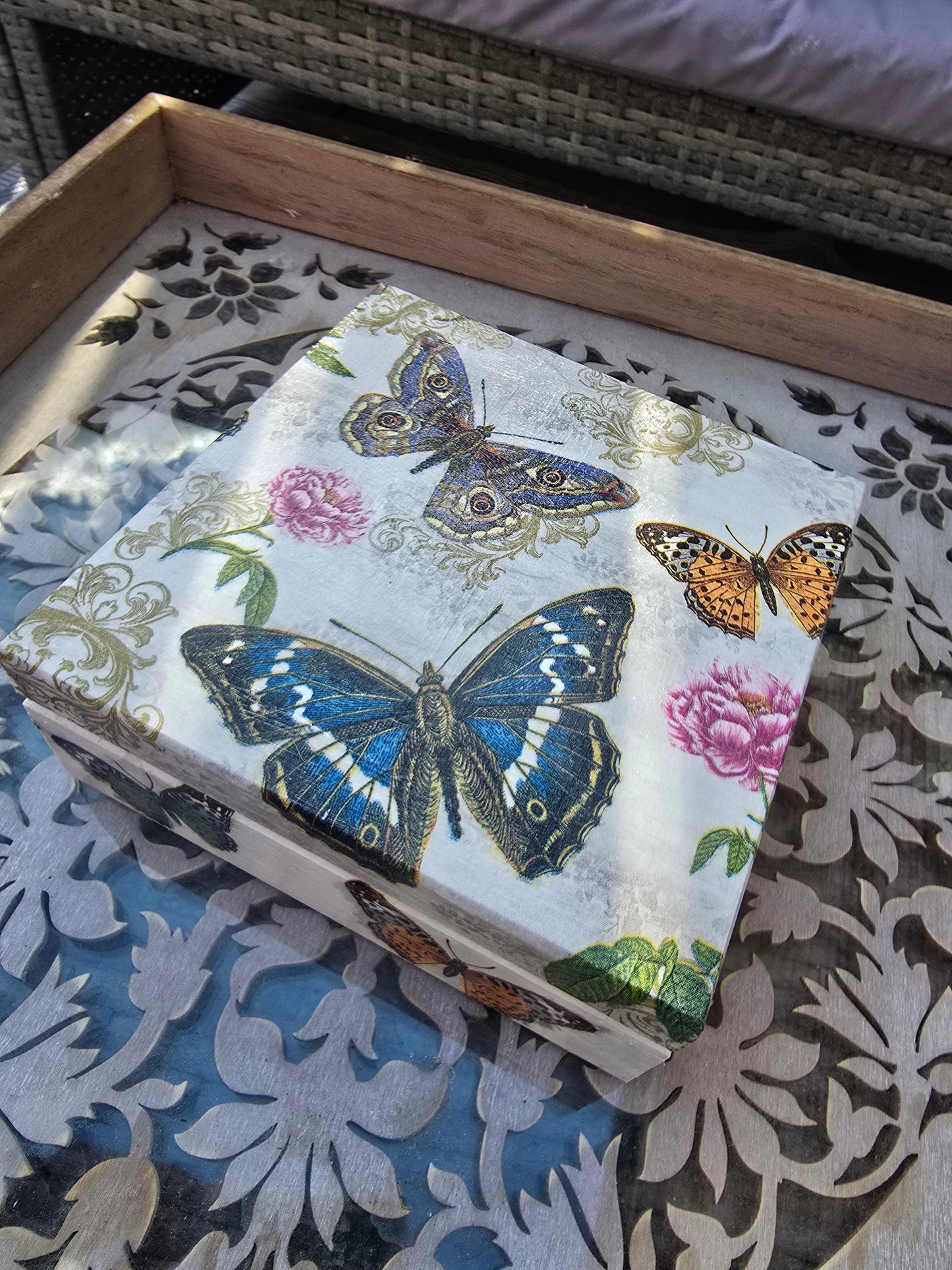 Butterfly Decoupage Box