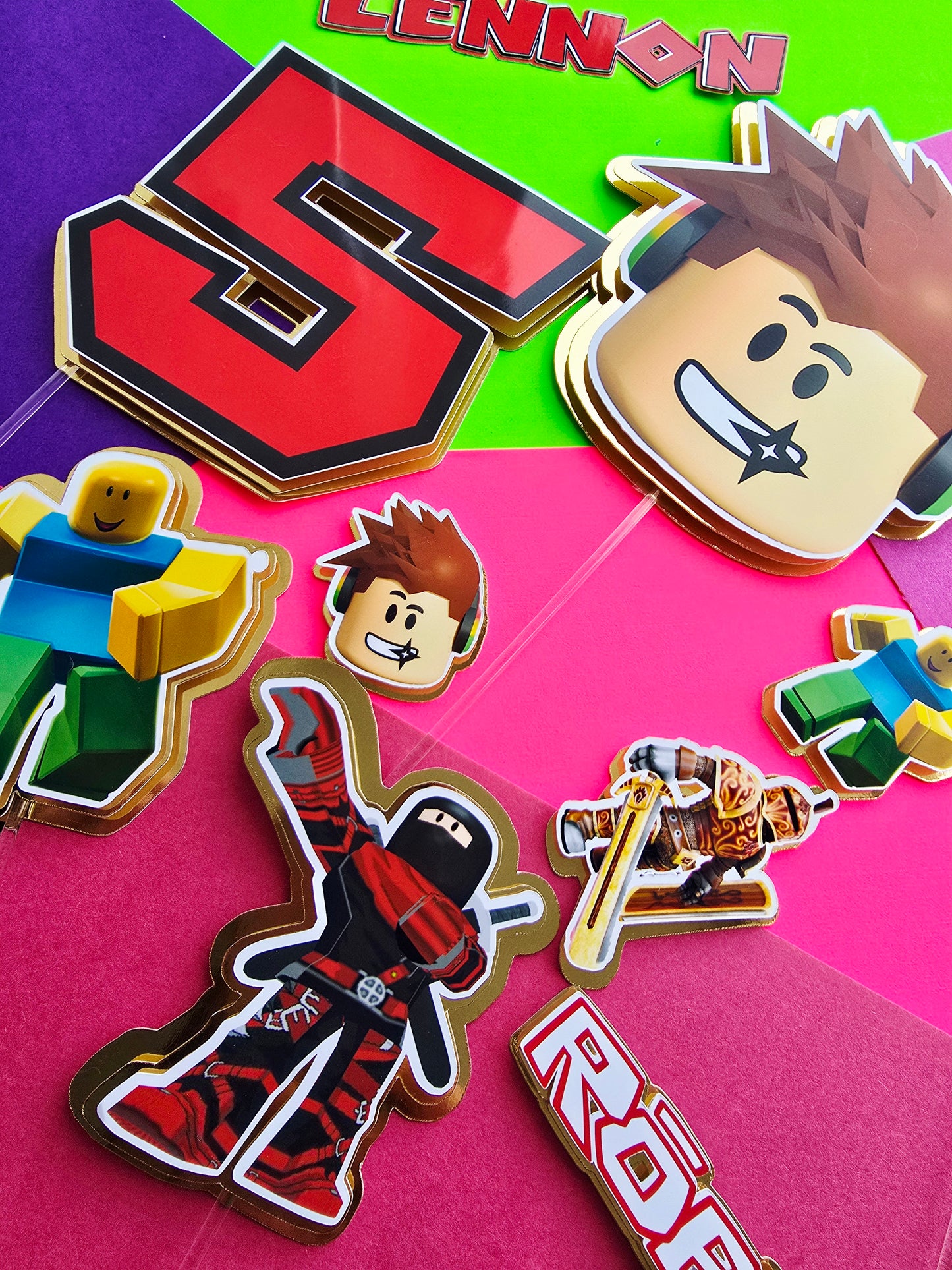 Roblox Cake Toppers Set