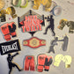 Personalised Boxing Birthday Cake Topper Set – Boxing Theme Cake Decorations – Boxer Birthday Cake Topper