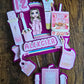 Pamper Party Cake Topper Set - Personalised Name & Age - Sleepover Birthday Cake Decorations