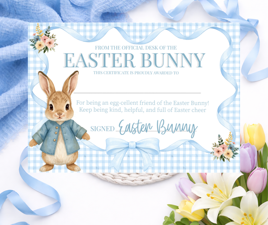 Personalised Easter Bunny Certificate