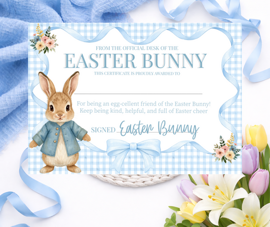 Personalised Easter Bunny Certificate