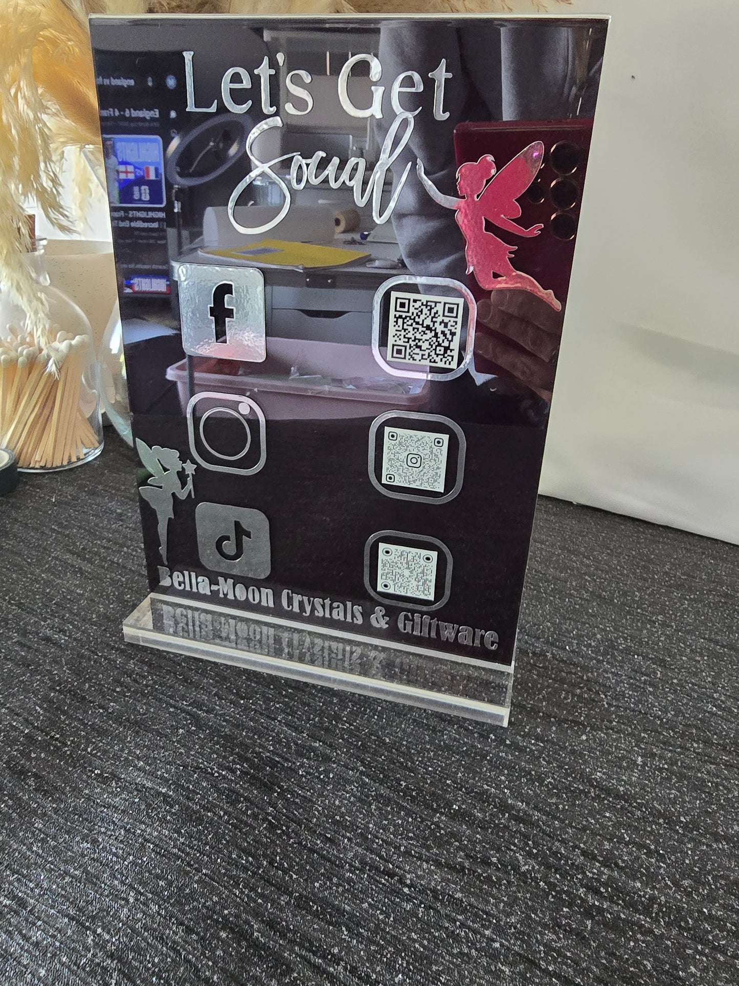Acrylic QR Code Display Stand