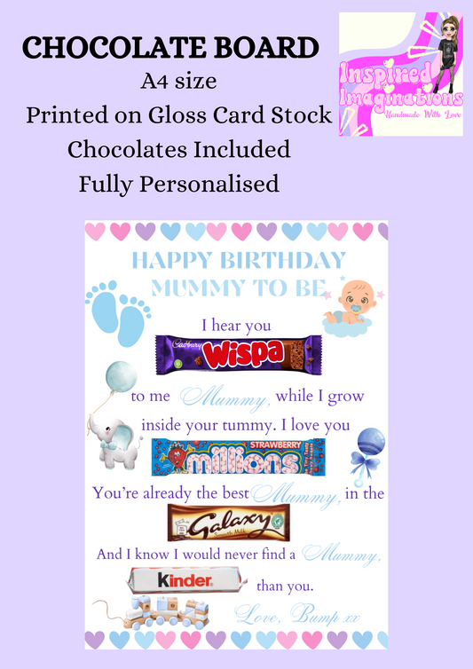 Mummy To Be Chocolate Board