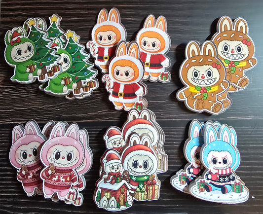 Christmas Labubu Cupcake Toppers