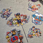 Personalised Rescue Pup Cake Topper Set – Custom Name & Age Birthday Cake Decorations – Puppy Hero Theme