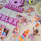 Personalised Gaming Avatar Cake Topper Set – Custom Name & Age Birthday Decorations – Pink Gamer Theme