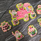 Pink Edgy Birthday Cake Topper Set - Personalised Name - Fun Adult Party Decorations