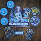 Battle Royale Inspired Cake Topper Set – Personalised Gamer Birthday Cake Decorations – Gaming Theme Cake Topper
