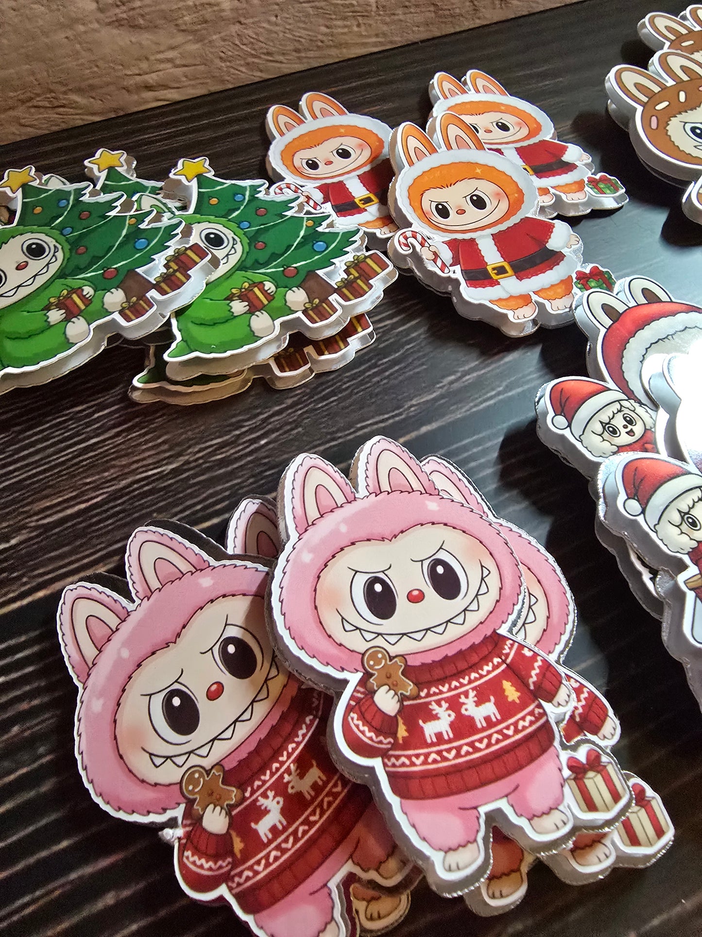 Christmas Labubu Cupcake Toppers