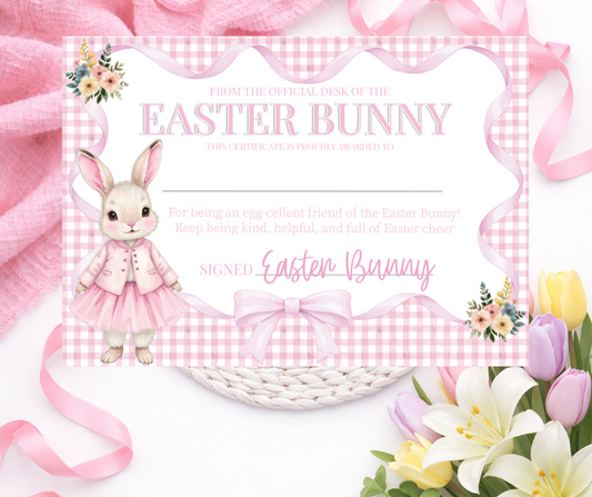 Personalised Easter Bunny Certificate