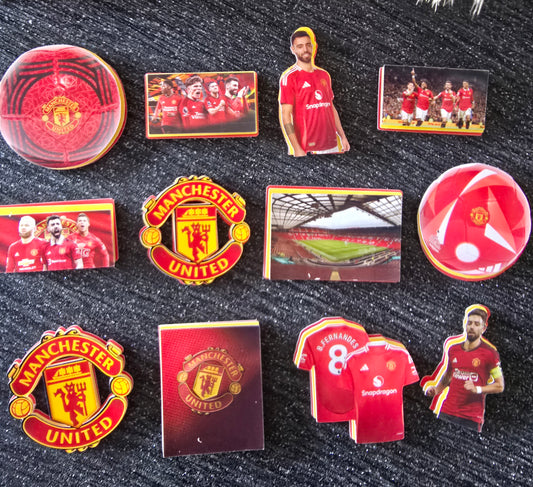 Red Football Club Inspired Cupcake Topper Set ⚽🔴