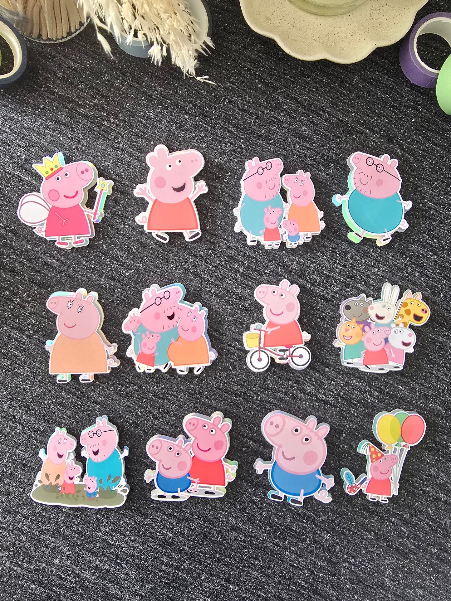 Cute Pink Cartoon Pig Cupcake Topper Set 🩷✨
