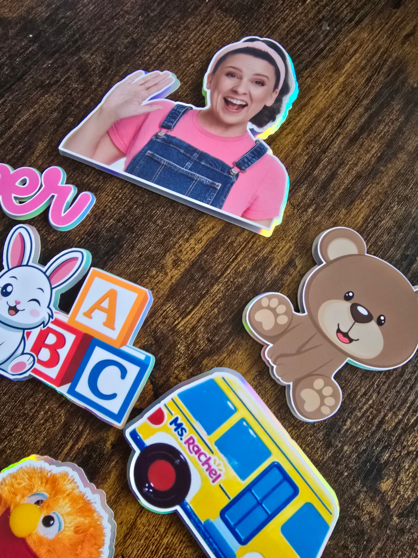 Personalised First Birthday Cake Topper Set – Custom Name & Age Kids Character Theme Cake Decorations – 1st Birthday Cake Topper