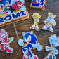 Personalised Speed Hero Cake Topper Set – Custom Name & Age Birthday Cake Decorations – Blue Speed Character Theme