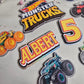 Monster Truck Birthday Cake Topper Set – Personalised Truck Party Cake Decorations – Kids Monster Truck Cake Topper