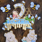 Personalised Honey Bear Cake Topper Set – Custom Name & Age Birthday Decoration – Bee Theme Party