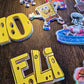 Personalised Underwater Cartoon Cake Topper Set – Custom Name & Age Sea Cartoon Birthday Cake Decorations – Kids Party Cake Toppers
