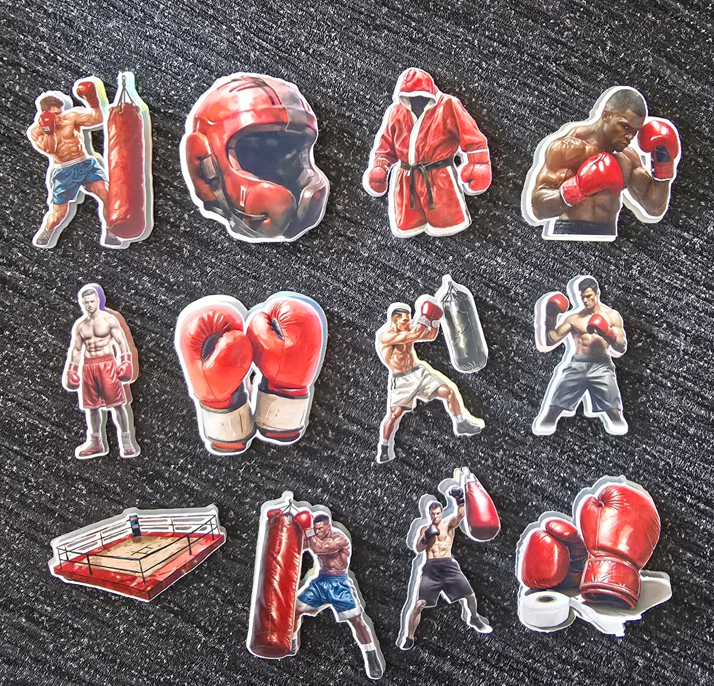 Boxing Theme Cupcake Topper Set 🥊❤️