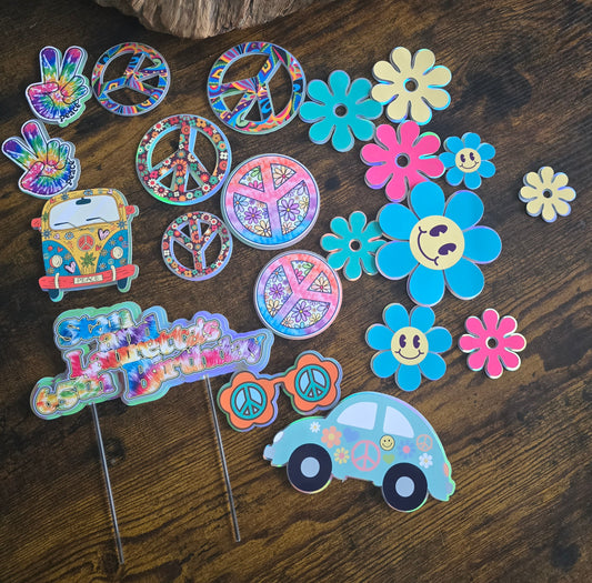Hippy Cake Toppers Set