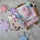 Personalised Art Theme Cake Topper – Custom Name & Age Birthday Decoration – Paint Party Cake Topper