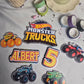 Monster Truck Birthday Cake Topper Set – Personalised Truck Party Cake Decorations – Kids Monster Truck Cake Topper
