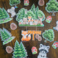 Woodland Animals Cake Topper Set- Personalised Name & Age - Forest Theme Birthday Cake Decorations