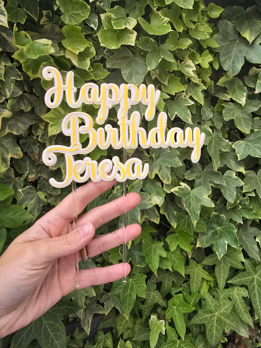 3d Birthday Topper
