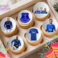 Football Edible Cupcake Toppers – 12 Soccer Cupcake Decorations – Icing Sheet or Rice Paper Edible Cake Toppers