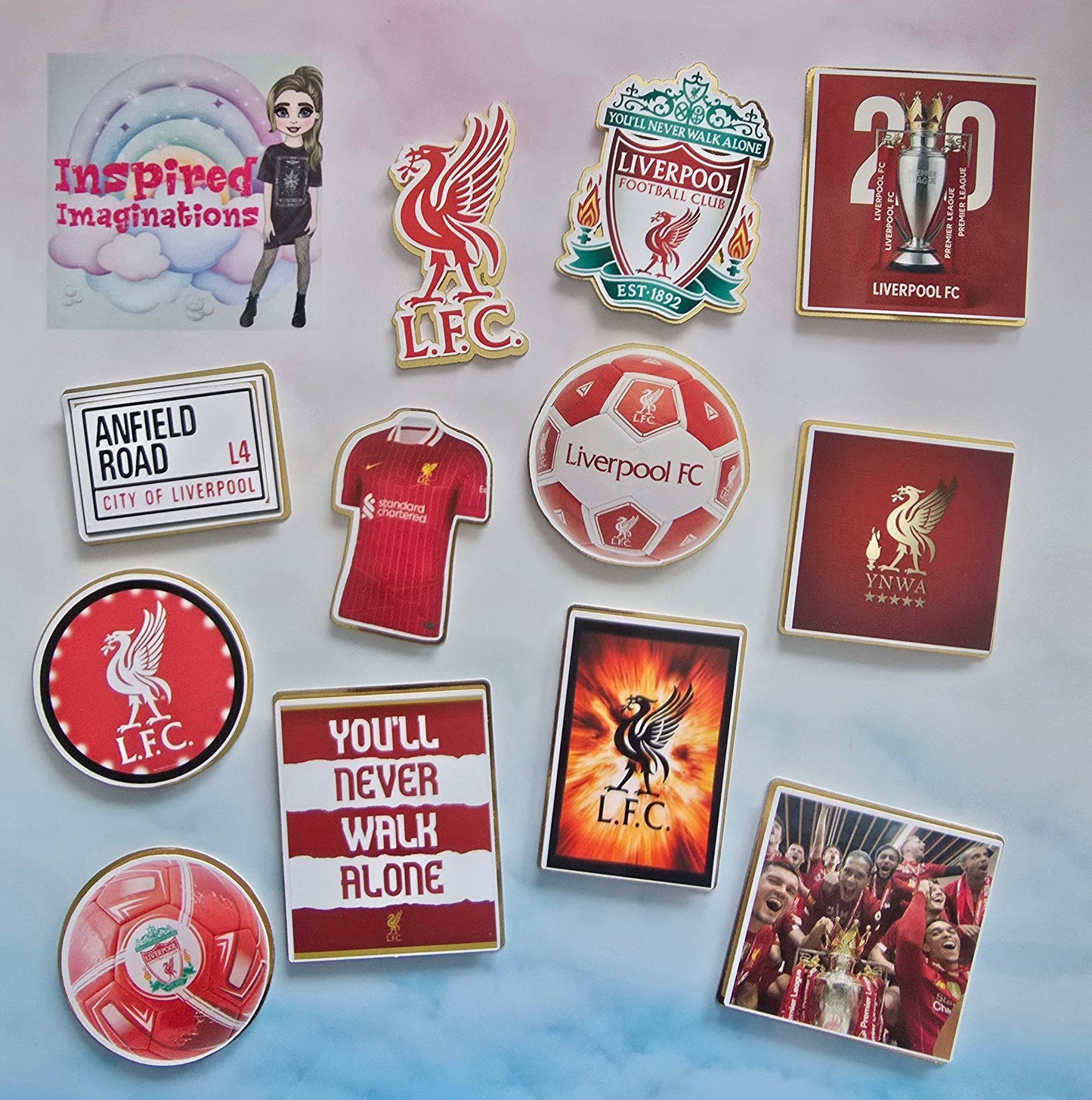 Red Football Cupcake Toppers