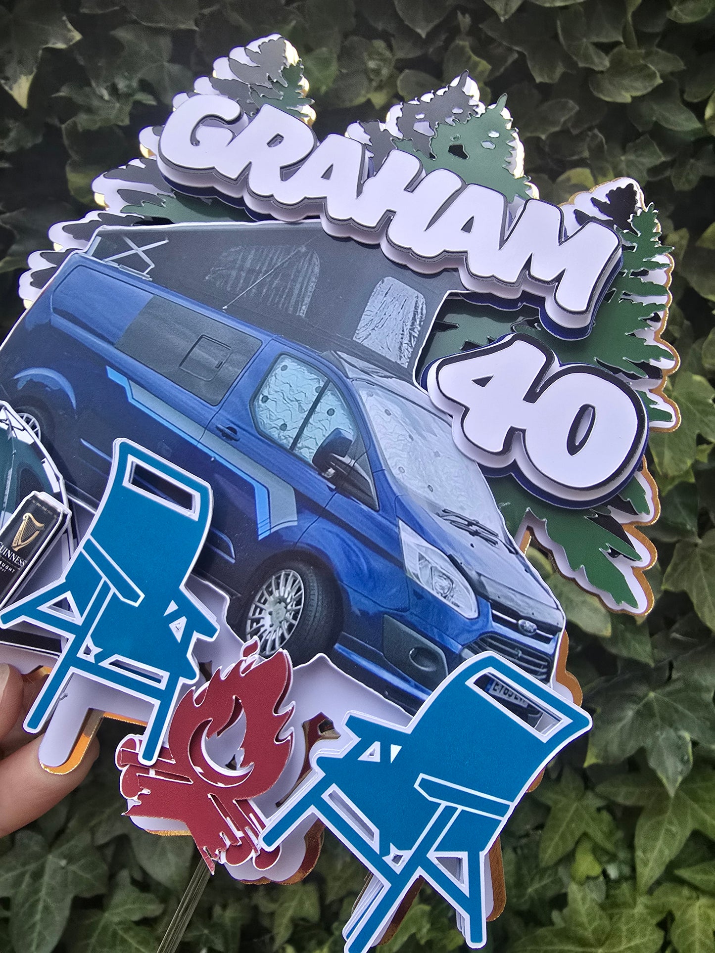 Camping Cake Topper