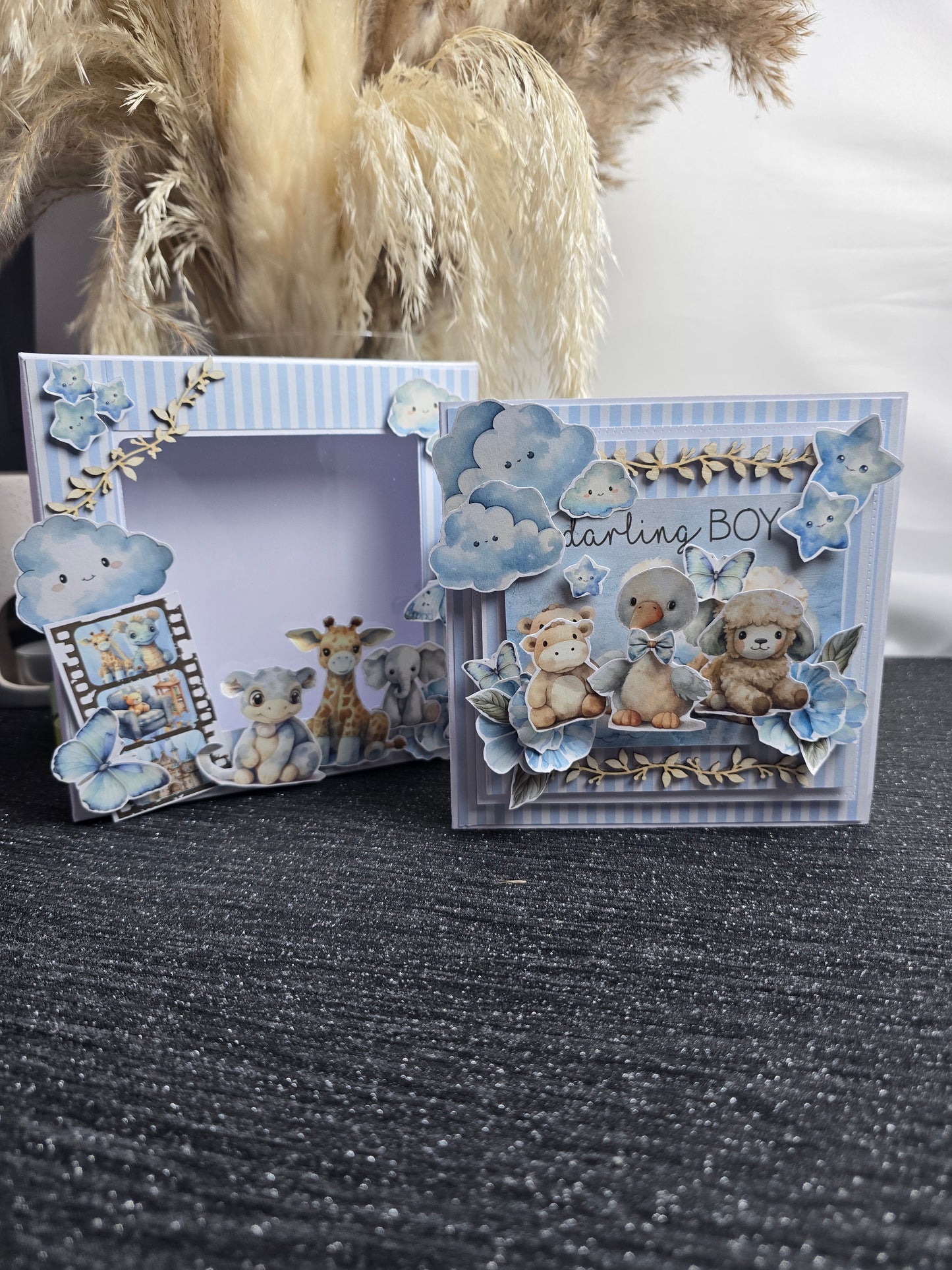 Personalised Baby Card in a Box – Name & Age / New Baby Keepsake Card