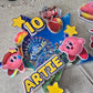 Personalised Pink Game Character Cake Topper Set – Custom Name & Age Birthday Cake Decorations – Star Gaming Theme