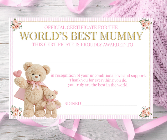 Personalised Mother's Day Certificates