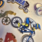 Personalised BMX Bike Cake Topper Set – Cycling Birthday Cake Decorations – BMX Rider Cake Topper