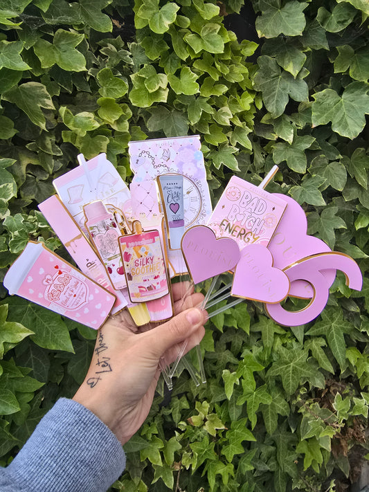 Pink Make Up Cake Toppers